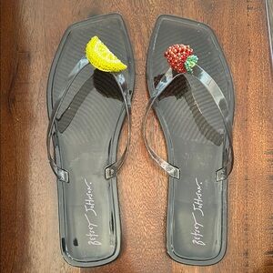 Betsey Johnson Black Sandals with Sleek Design